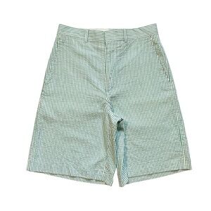 Vintage Berle Seersucker Pastel Green Striped Shorts